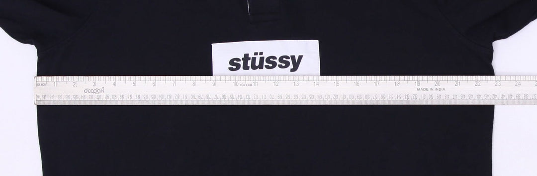 Stussy Graphic Stripe Long Sleeve Polo Shirt Size M | Migration_Shirts SW COLLECTION - Detail View | Fashion Rerun