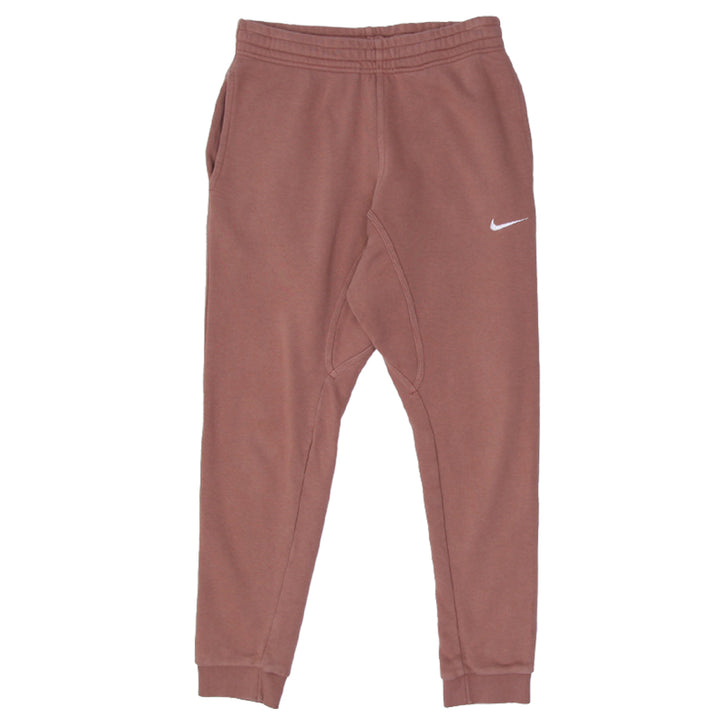 Mens Embroidered Nike Logo Brown Jogger Pants