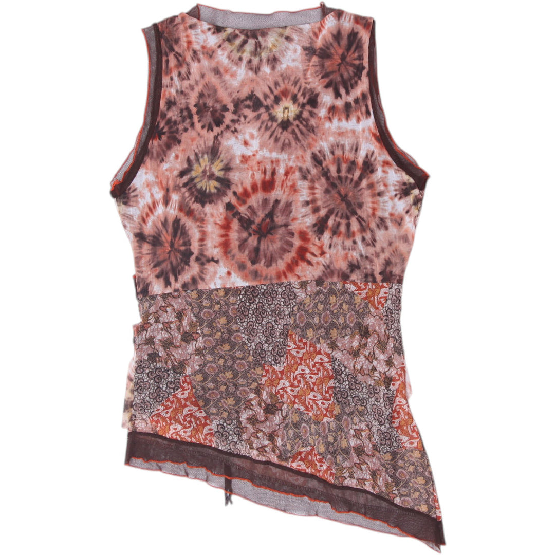 Y2K Ladies Quinz Heures Trente Multicolor Sleeveless Top Size 2