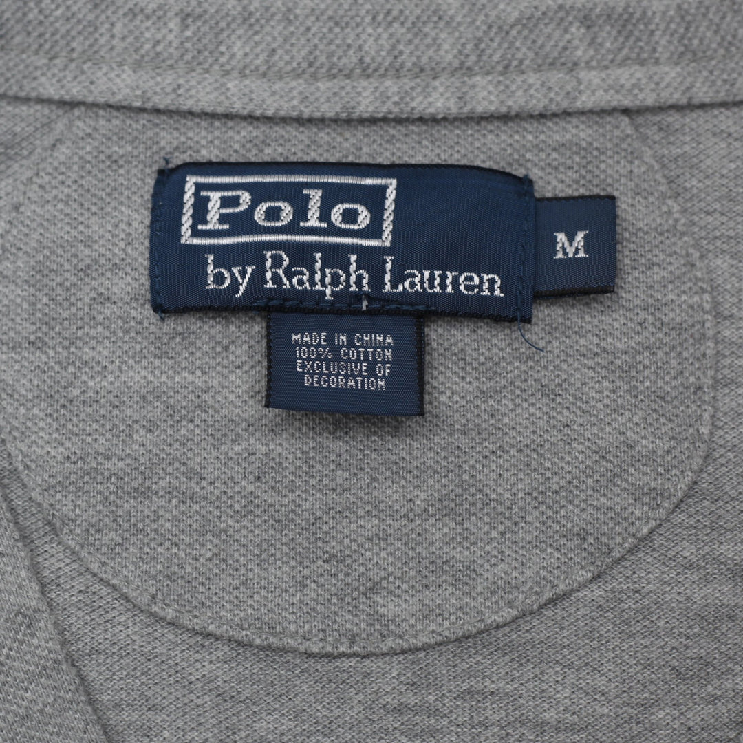 Mens Ralph Lauren Cardigan Gray Long Sleeve Cotton Knitwear