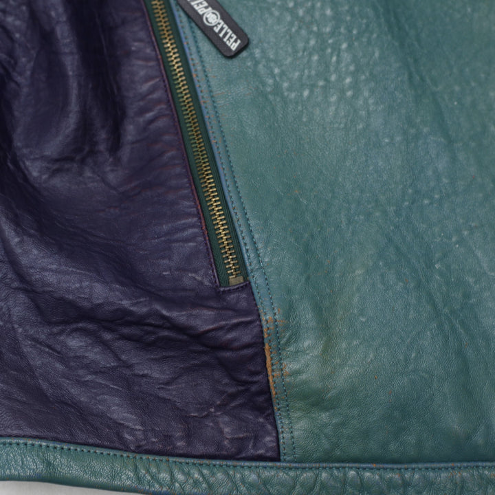 Vintage 90s Marc Buchanan Pelle Pelle Green Leather Jacket Size 42 | Migration_Jackets - Alternate View | Fashion Rerun