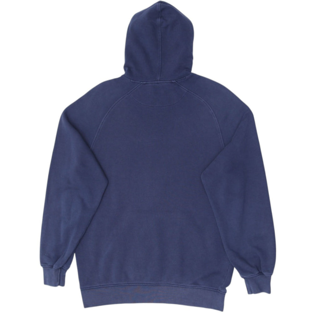 Vintage Nike Navy Blue Spell Out Logo Pullover Hoodie L | Migration_Hoodies - Side View | Fashion Rerun