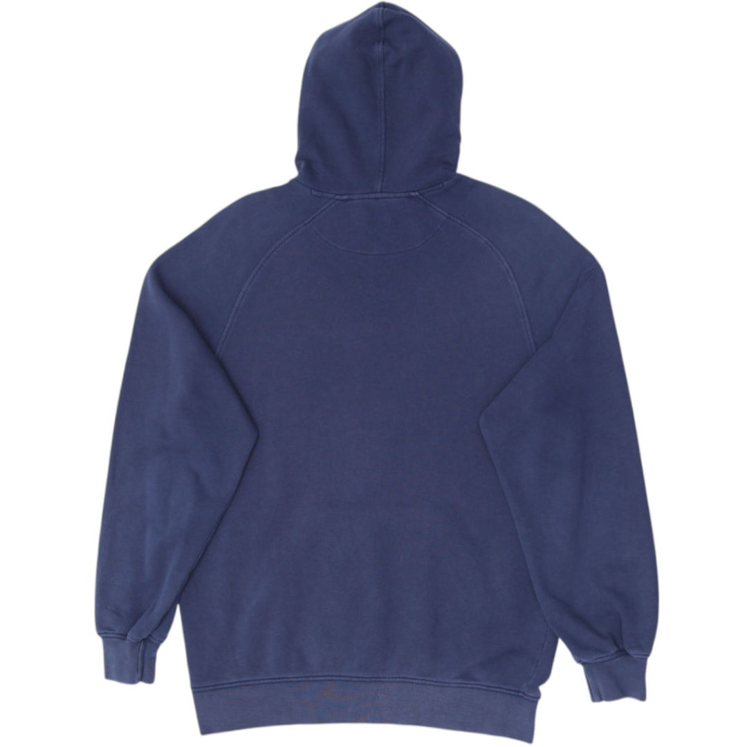 Vintage Nike Navy Blue Spell Out Logo Pullover Hoodie L | Migration_Hoodies - Side View | Fashion Rerun