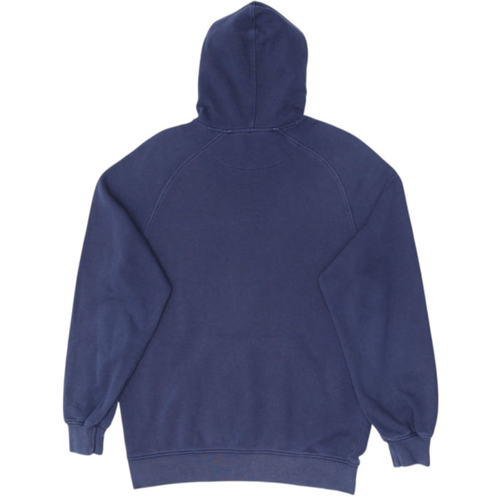 Vintage Nike Navy Blue Spell Out Logo Pullover Hoodie L | Migration_Hoodies - Side View | Fashion Rerun
