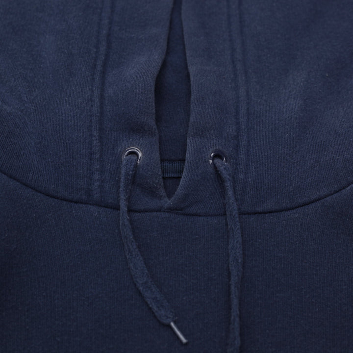 Vintage Mens Nike Hoodie Navy Blue Sweatshirt Swoosh Logo Pullover Size L