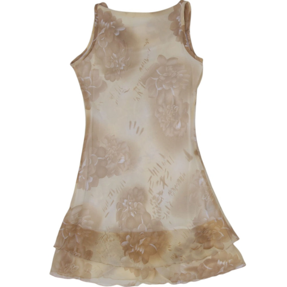 Y2K Ladies Floral Dress Sleeveless Mini Dress Size S | Migration_Dresses - Side View | Fashion Rerun