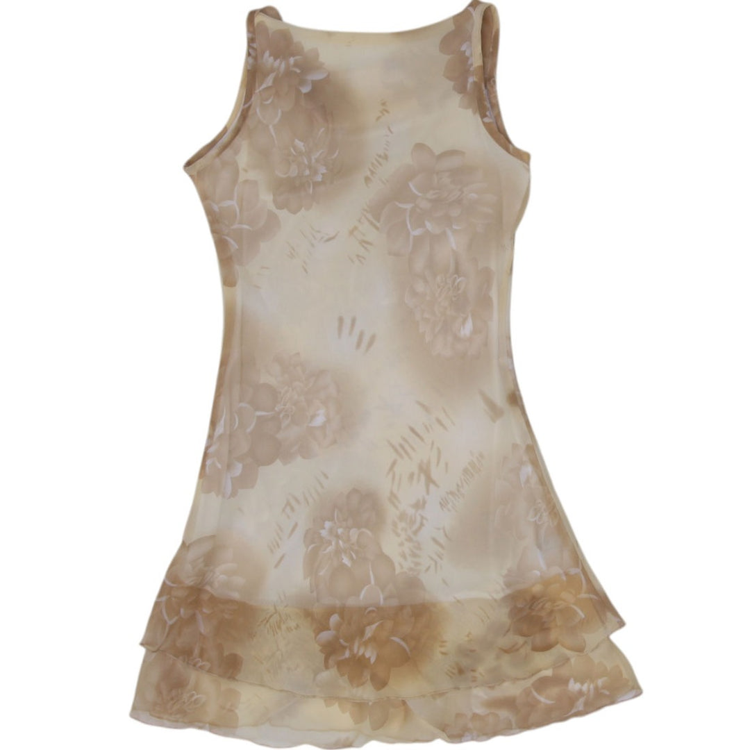 Y2K Ladies Floral Dress Sleeveless Mini Dress Size S | Migration_Dresses - Side View | Fashion Rerun