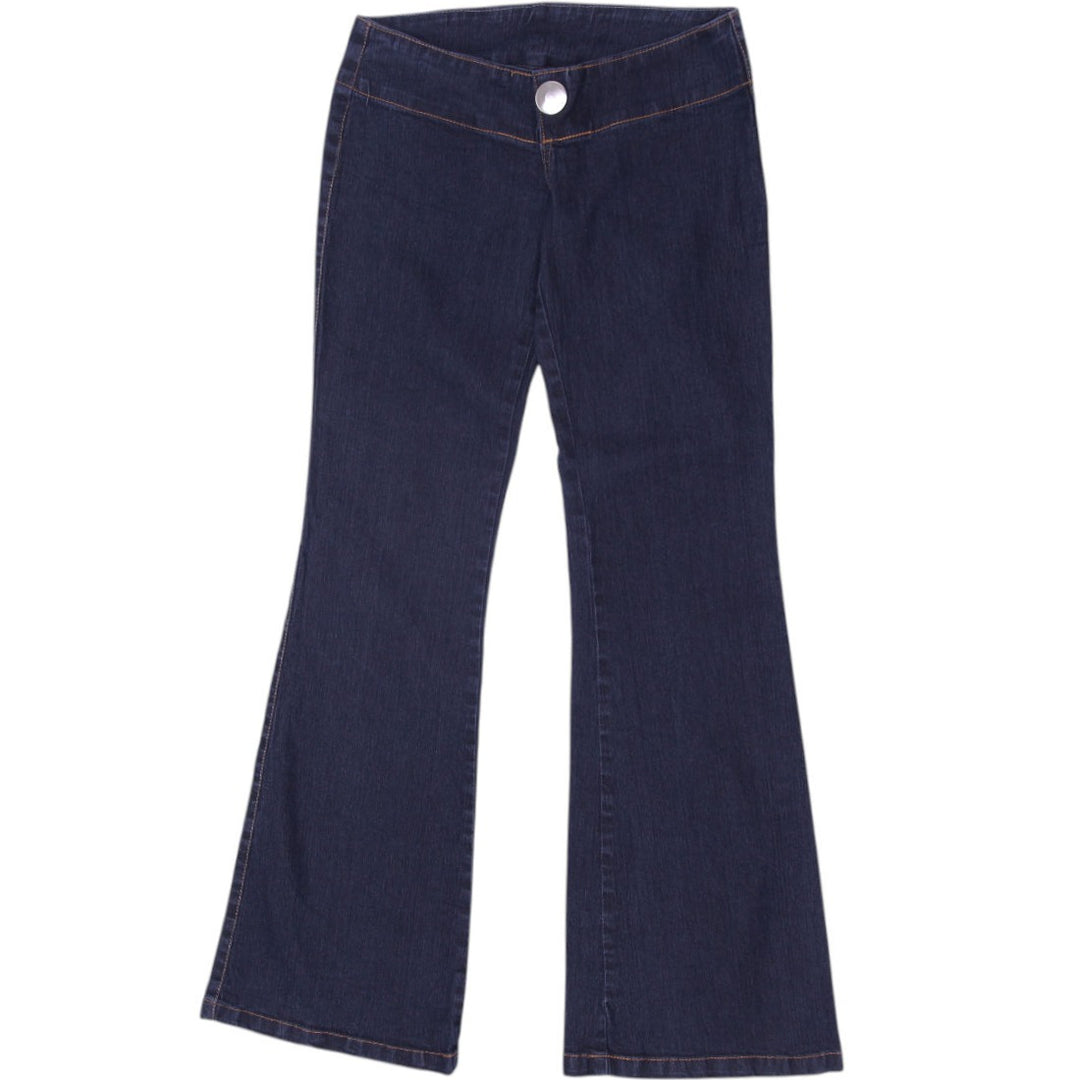 Y2K Ladies Flare Dark Blue Denim Jeans Size 42 | Migration_Jeans & Pants | Fashion Rerun