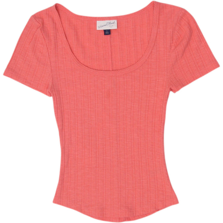 Y2K Ladies Universal Thread Goods Co. Short Sleeve Ribbed Tee Size S