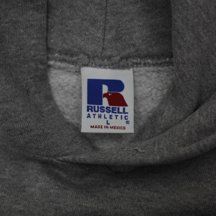 Vintage Russell Athletic Gray Pullover Hoodie Large | Migration_Hoodies - Back View | Fashion Rerun