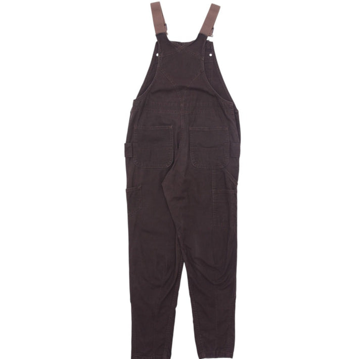 Ladies Carhartt Brown Overalls Utility Workwear Pants XS (0/2) Short
