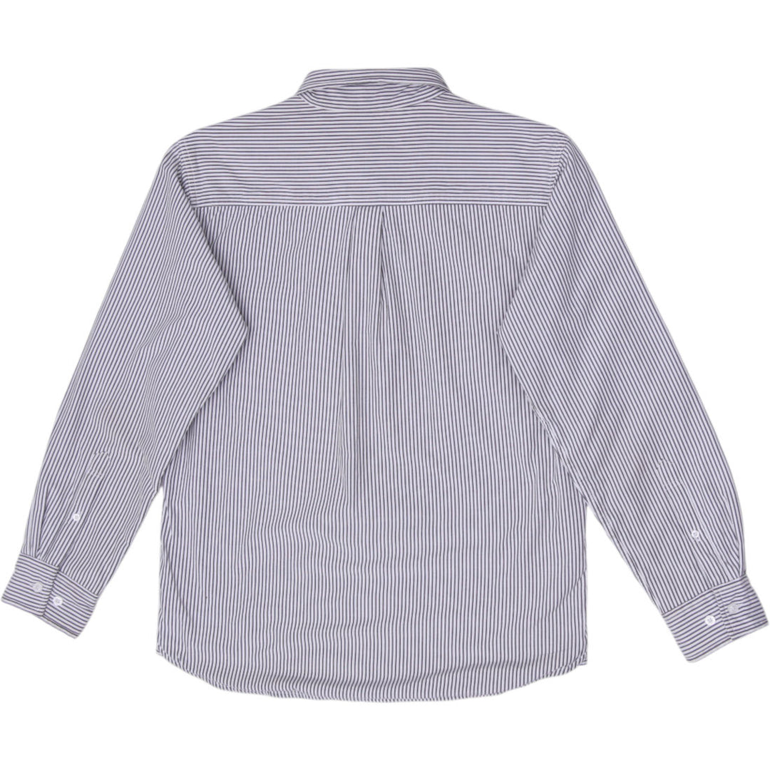 Vintage 90s Stussy Pinstripe Thermolite Lined Button Up Shirt Size S