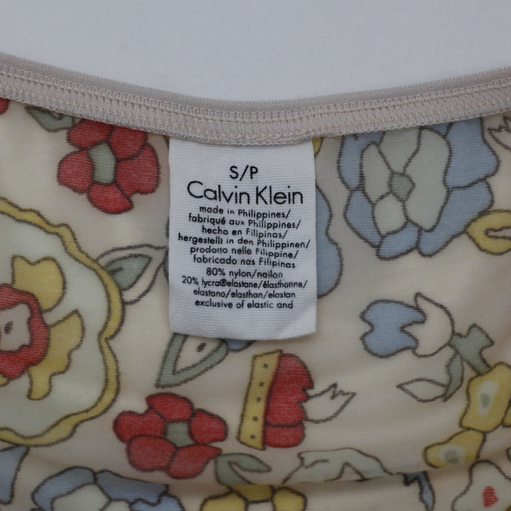 Y2K Ladies Calvin Klein Camisole Multi Color Floral Stretchable Size S