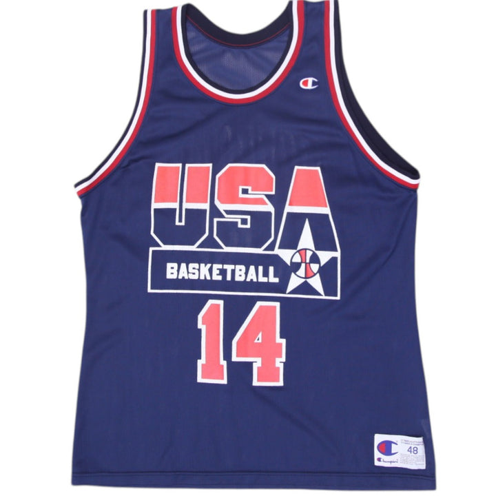 Vintage Champion USA Basketball Mourning #14 Navy Jersey Size 48 | Migration_Jerseys | Fashion Rerun