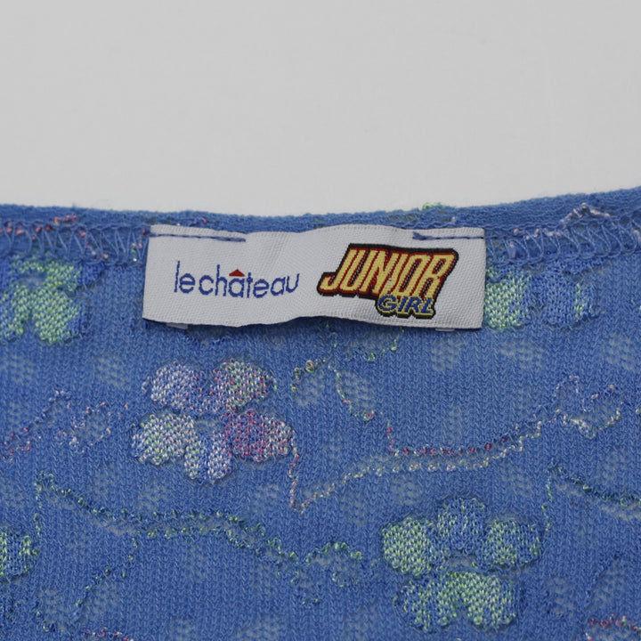Y2K Le Chateau Floral Long Sleeve Top Size L | Migration_Y2K Tops - Back View | Fashion Rerun