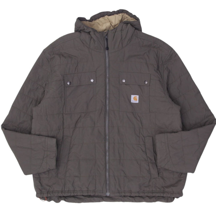 Mens Carhartt 100727 308 Full Zip Hooded Quilted Jacket