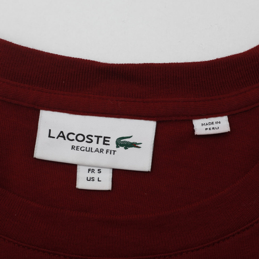 Mens Lacoste Crewneck Short-Sleeve T-Shirt Size L