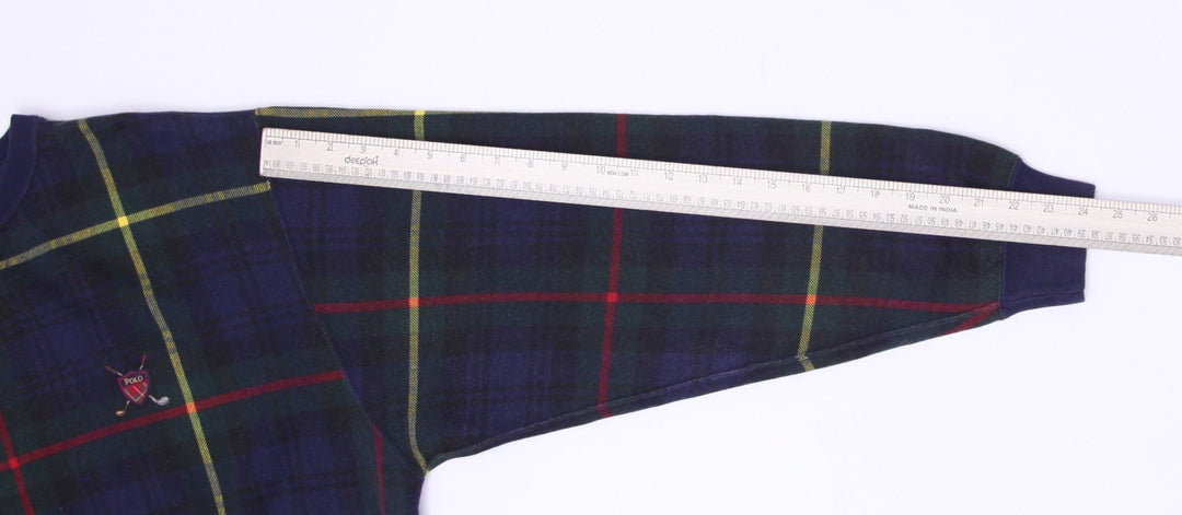 Vintage Ralph Lauren Plaid Modacrylic Cotton Crewneck Sweater Size M | Migration_Knitwear & Sweaters - View 8 | Fashion Rerun