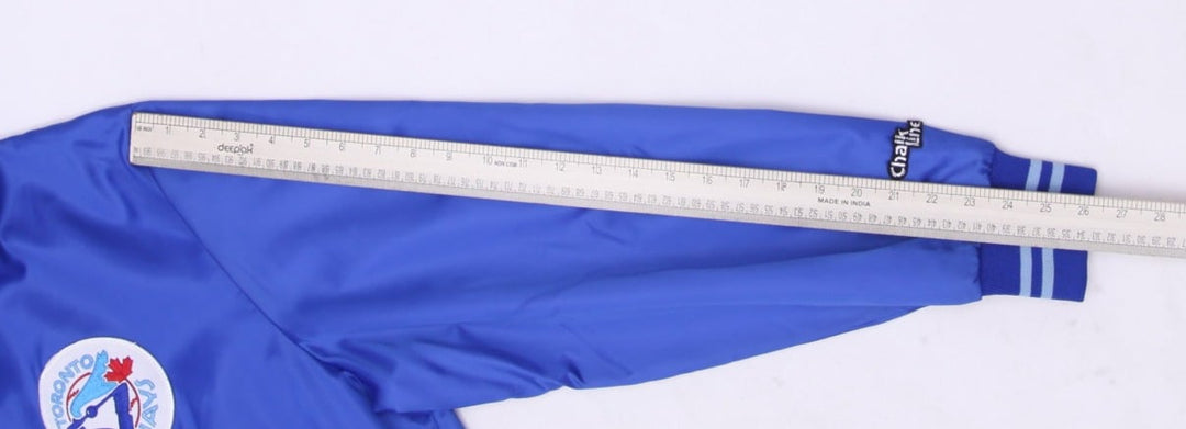 Vintage Toronto Blue Jays Chalk Line Satin Snap Button Jacket L | Migration_Jackets - View 9 | Fashion Rerun