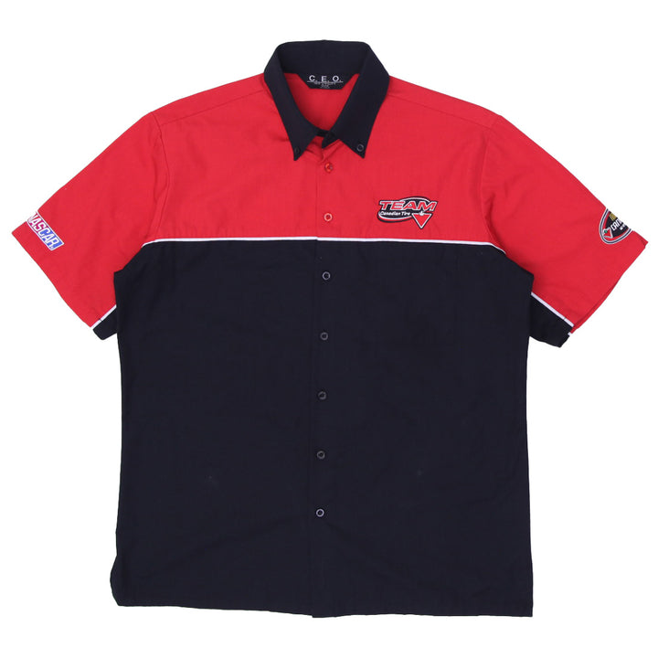 Mens C.E.O. Par By Utility Racing Button Short Sleeve Shirt