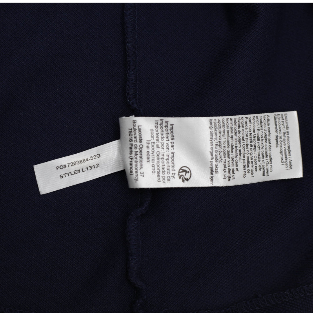 Mens Lacoste Classic Fit Long Sleeve Polo T-Shirt Navy Blue Size M