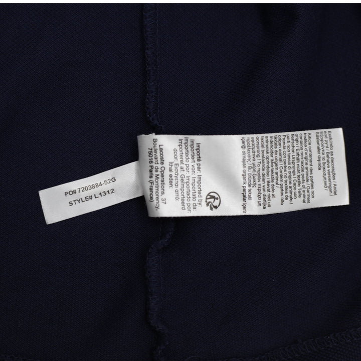 Mens Lacoste Classic Fit Long Sleeve Polo T-Shirt Navy Blue Size M