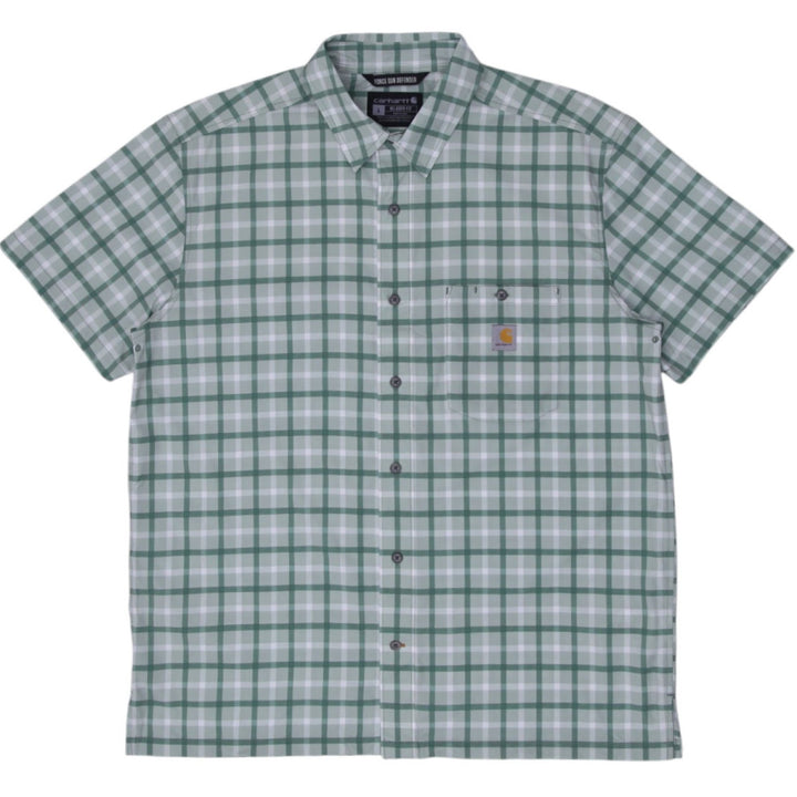 Mens Carhartt Force Sun Defender Relaxed Fit Short Sleeve Shirt