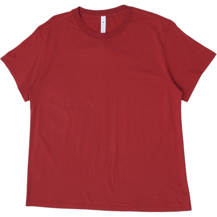 Ladies Lululemon All Yours Tee 100% Pima Cotton Crewneck T-Shirt Size 8