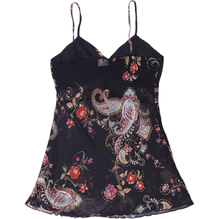 Y2K Ladies Suzy Shier Sheer Paisley & Floral Cami Top Size M