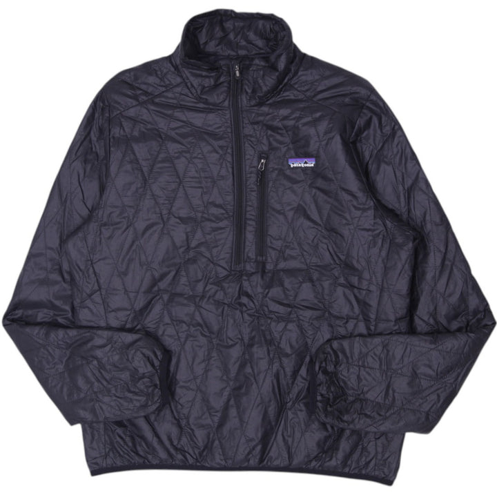 Ladies Patagonia Black Nano Puff Half-Zip Pullover Lightweight Puffer Jacket M