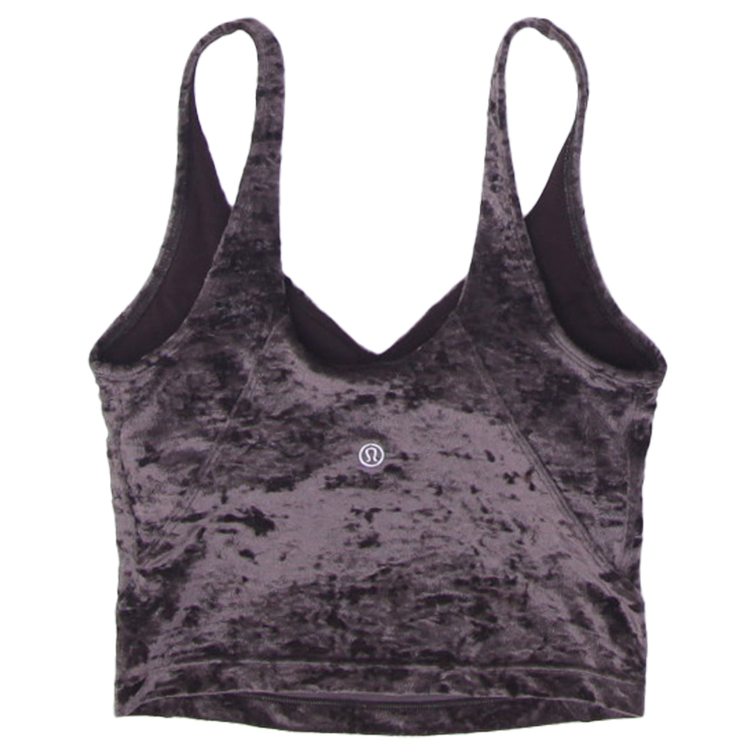 Ladies Lululemon Padded Velvet Crop Tank Top