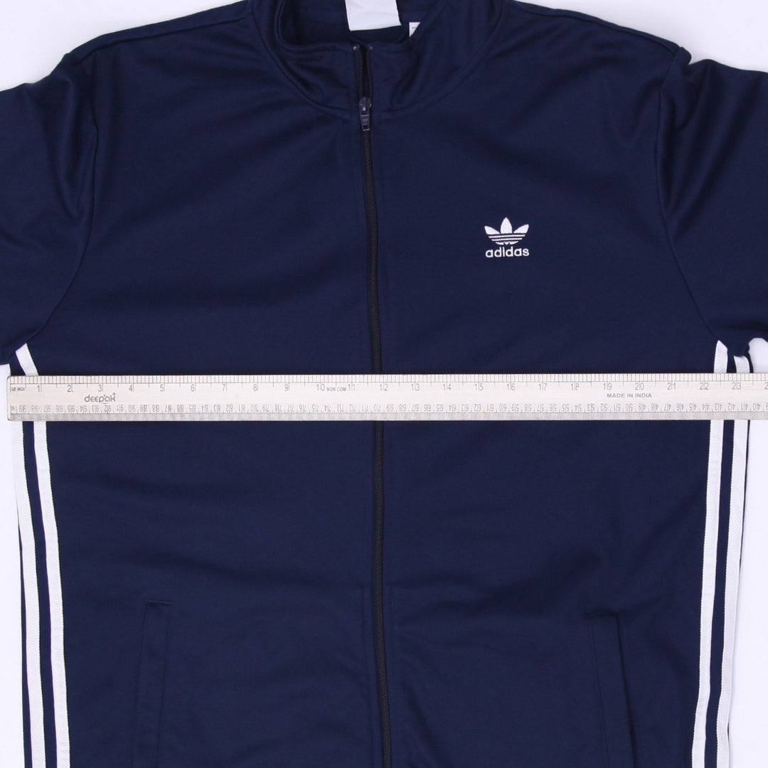 Mens Adidas Originals Navy Blue Adicolor Snap Sleeve Track Jacket Size L