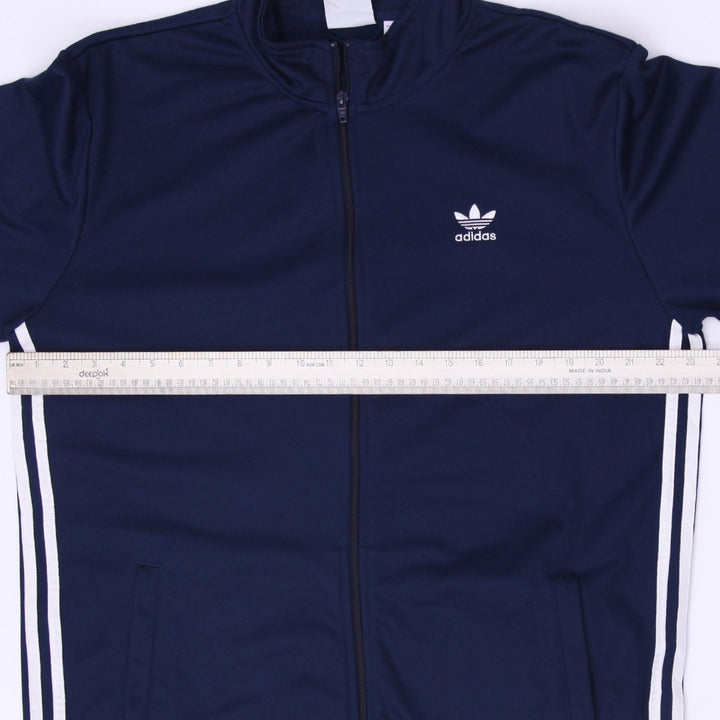 Mens Adidas Originals Navy Blue Adicolor Snap Sleeve Track Jacket Size L