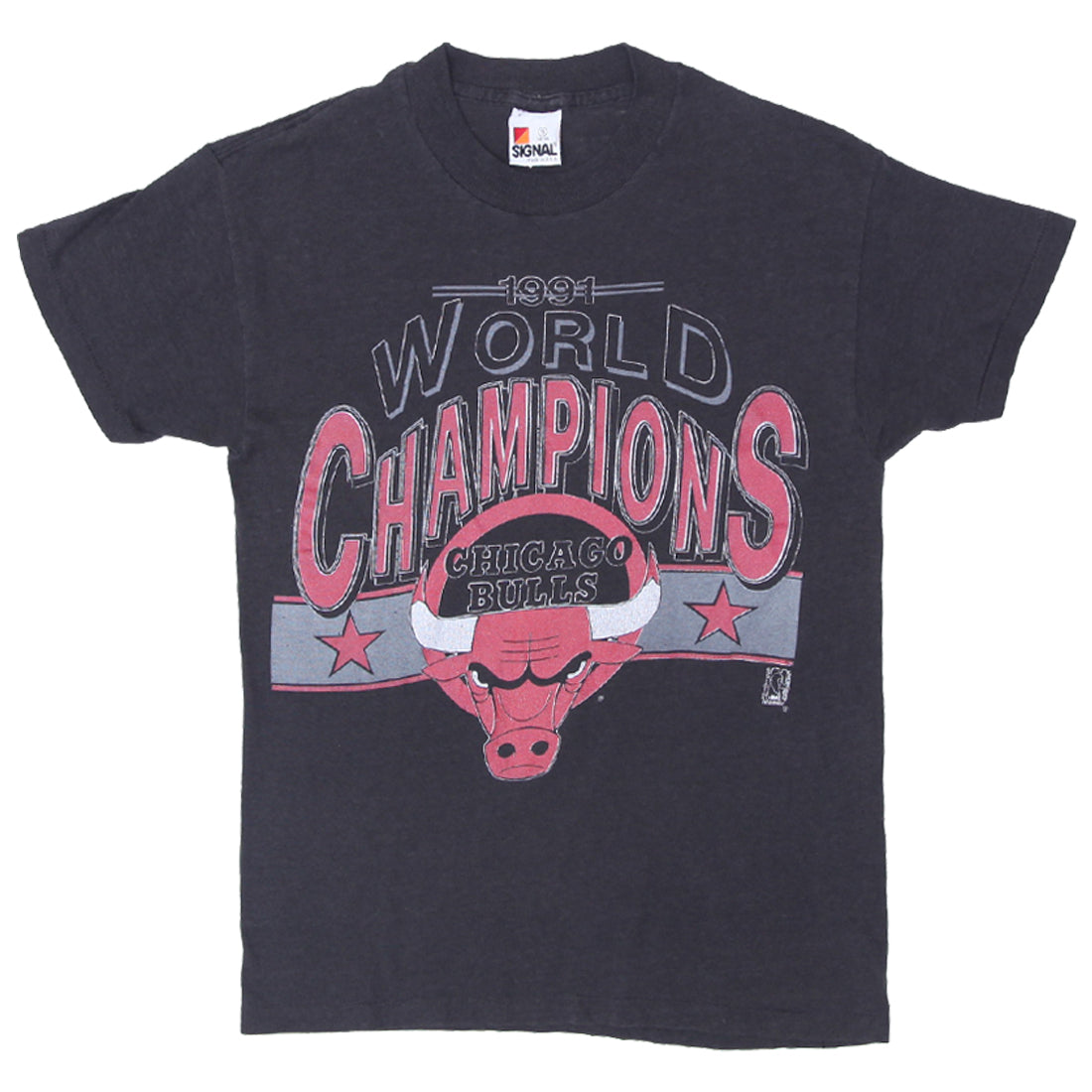 Shop Vintage NBA Chicago Bulls World Champs T-Shirt Single Stitch