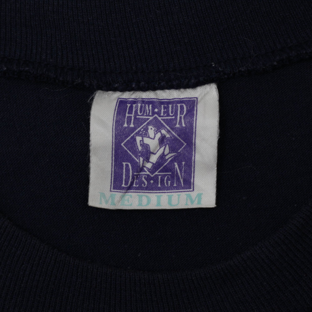 Vintage Humeur Design Stef Mosino T-Shirt Navy Blue Graphic Cartoon Print | Migration_T-Shirts - Back View | Fashion Rerun
