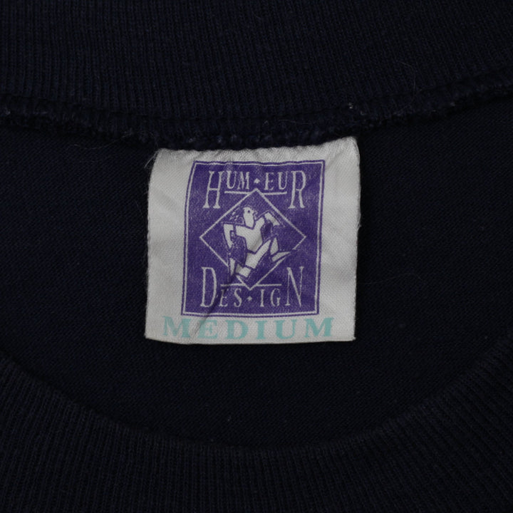 Vintage Humeur Design Stef Mosino T-Shirt Navy Blue Graphic Cartoon Print | Migration_T-Shirts - Back View | Fashion Rerun