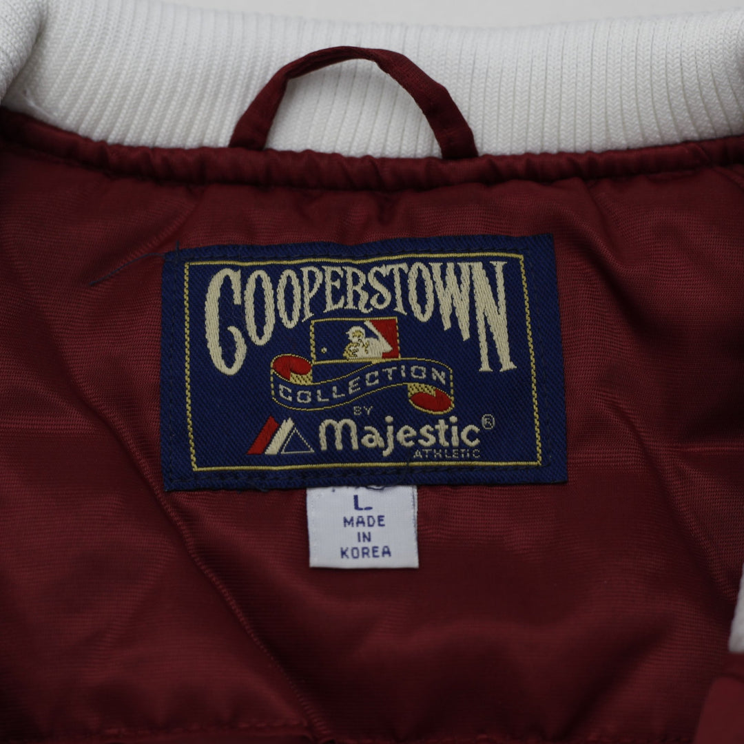 Vintage Majestic Cooperstown Philadelphia Phillies Satin Snap Jacket Size L