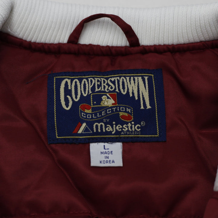 Vintage Majestic Cooperstown Philadelphia Phillies Satin Snap Jacket Size L