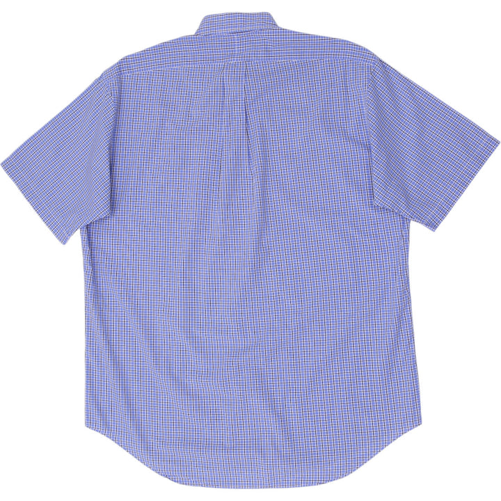 Mens Ralph Lauren Blake Short Sleeve Plaid Button Down Shirt Size M