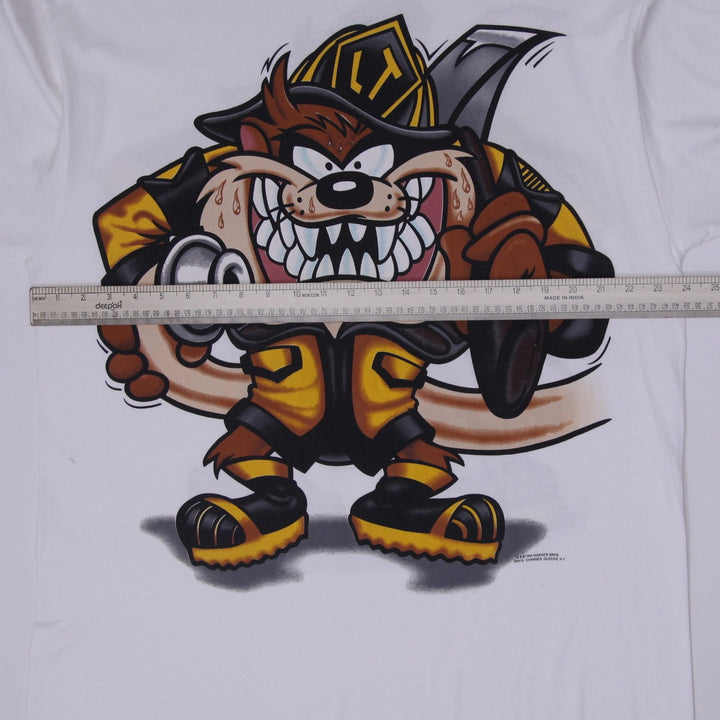 Vintage Warner Bros Looney Tunes Tasmanian Devil "Fire Dept" Graphic T-Shirt XXL