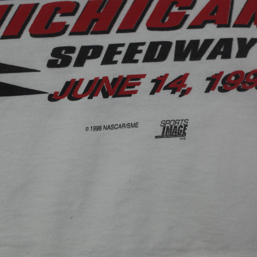 Vintage 1998 Chase Authentics Nascar Michigan Speedway AOP Racing T-Shirt Made in USA, Size M - Fashion Rerun Vintage Migration_T-Shirt