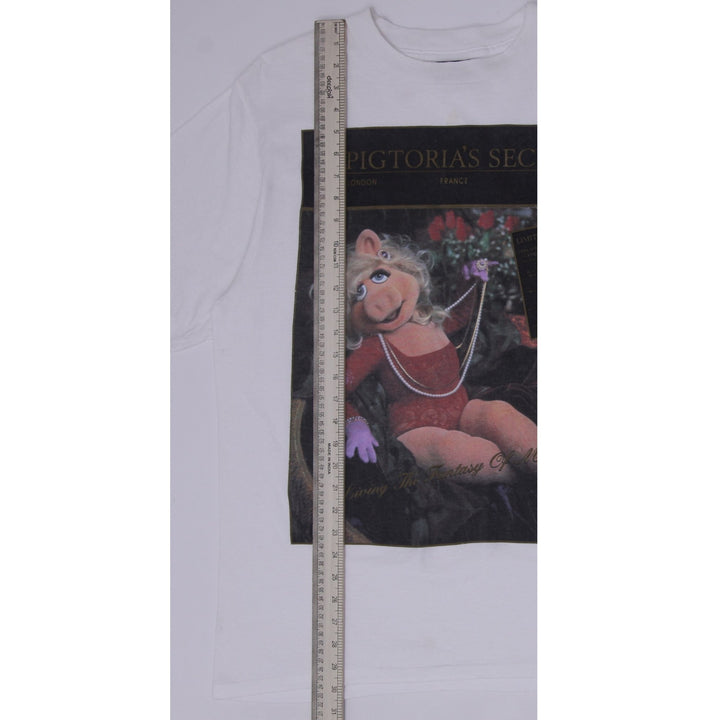 Vintage 90s Miss Piggy Pigtoria's Secret Parody T-Shirt Jim Henson Changes Single Stitch XL