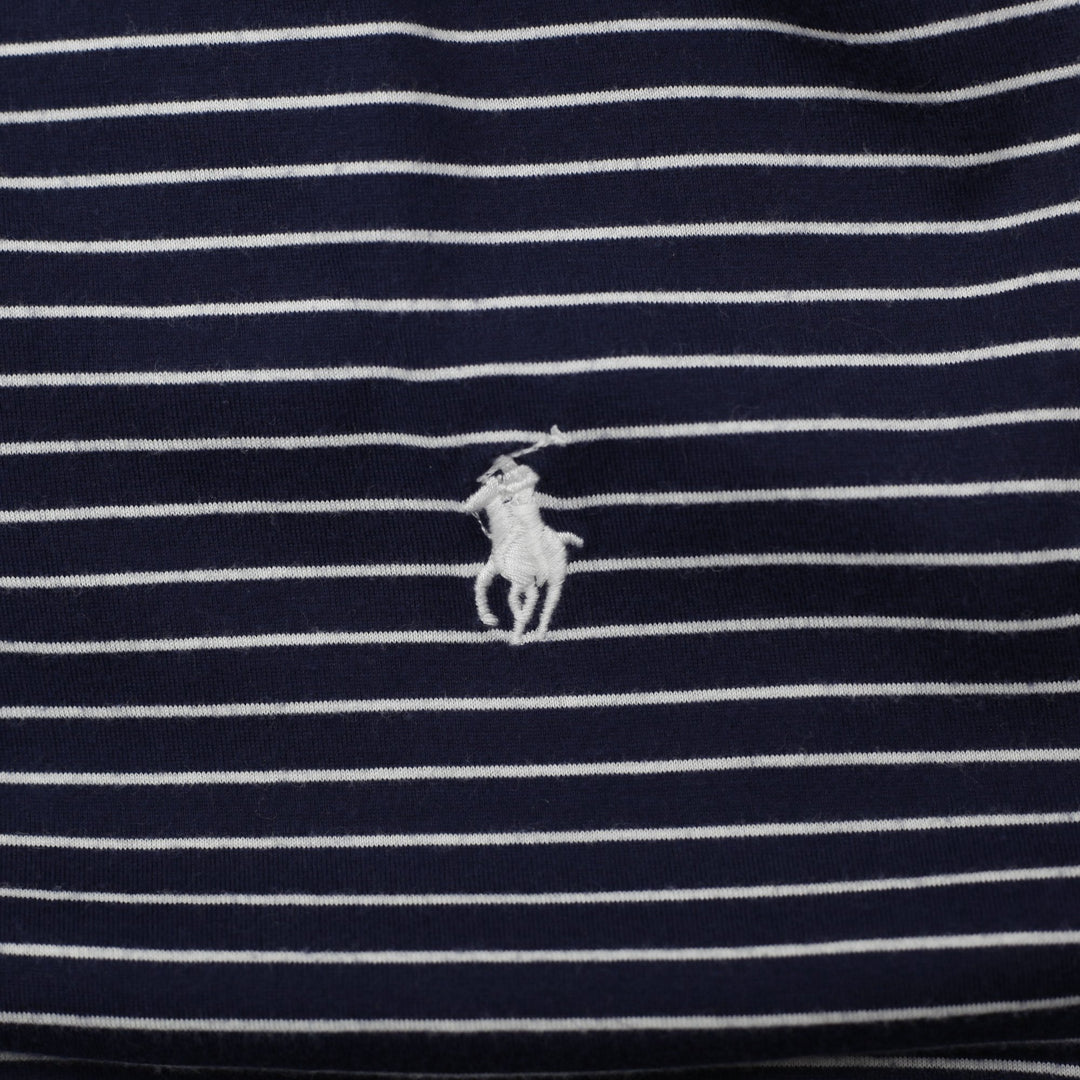 Mens Polo Ralph Lauren Pinstripe Cotton Polo Shirt Size M