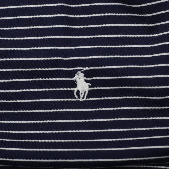Mens Polo Ralph Lauren Pinstripe Cotton Polo Shirt Size M