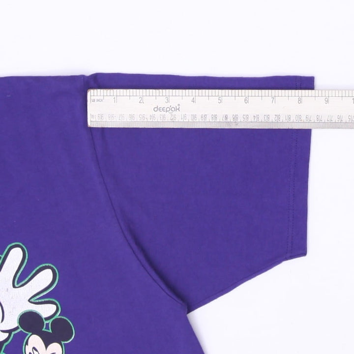 Vintage 90s Mickey Unlimited All Over Print Graphic T-Shirt Purple Size L
