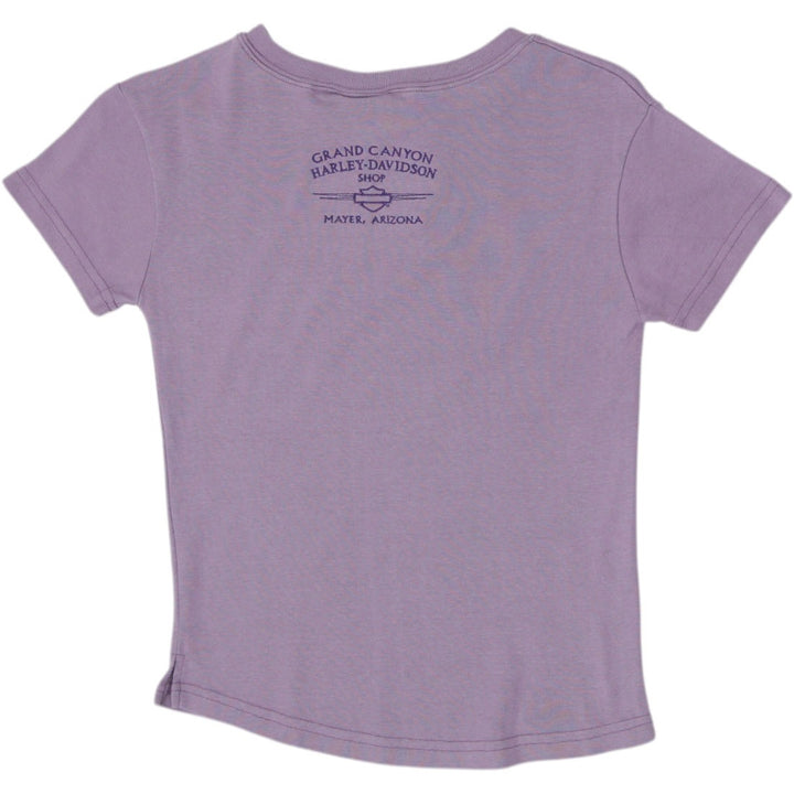 Ladies Harley Davidson Baby Tee Grand Canyon Arizona Mauve T-Shirt Size M