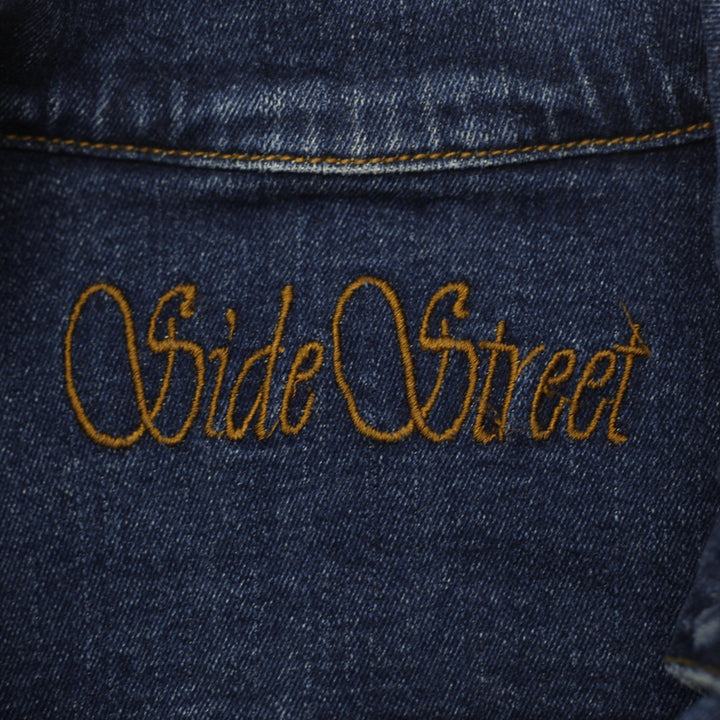 Y2K Side Street Studded Blue Denim Jacket Size M | Migration_Jackets - Back View | Fashion Rerun