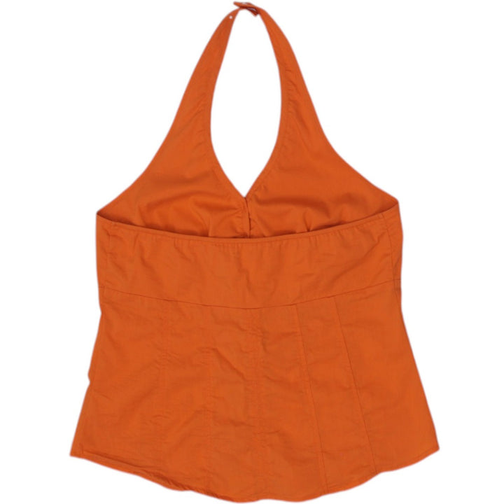Y2K Ladies Buttoned Casual Sleeveless Halter Top Size XS | Migration_Y2K Tops - Side View | Fashion Rerun