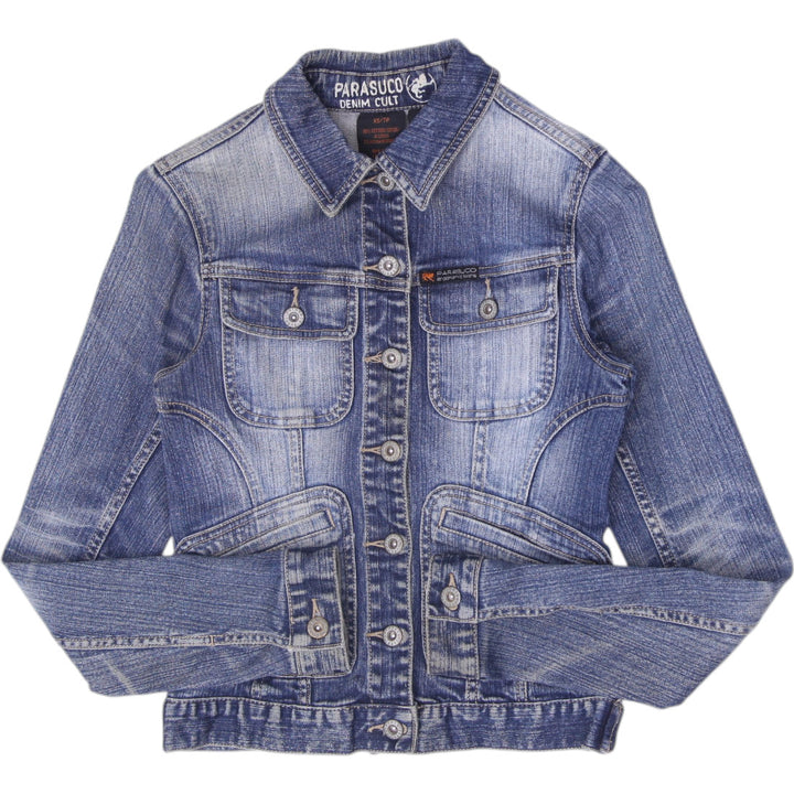 Y2K Ladies Parasuco Denim Cult Fitted Jean Jacket Size XS / TP