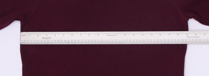 Retro Mens Polo Ralph Lauren Maroon Knit 1/4 Zip Sweater Size XS